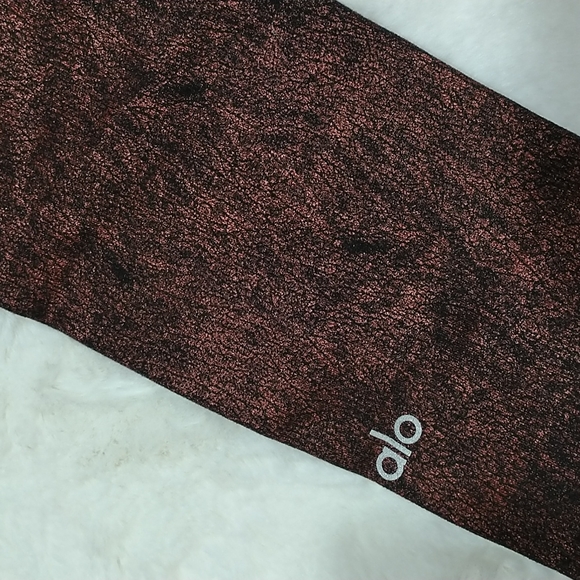 Alo yoga high rise metallic copper airbrushed leggings XS - Picture 11 of 16
